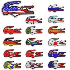 Embroidered Crocodile Flag Patch Iron On Sew On Jacket Backpack Hat Craft picture