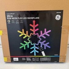 GE Color Effects 28 Inch Hanging Snowflake RGB Neon Flex LED Decoration picture