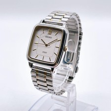 SEIKO Spirit Quartz Watch 7N01-5210 White Dial Gold Index Serviced picture