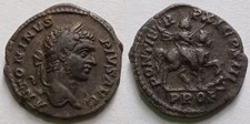 Caracalla AR Denarius 208 AD Horseback Captive PROF RIC 107 Roman Coin picture