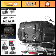 Expandable Waterproof Motorcycle Tail Bag 33-45L Travel Luggage with Sissy Bar S picture