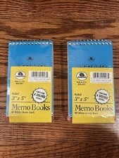 8 Vtg Wirebound Pocket Memo Pad Book Ampad Made In USA 3