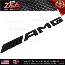 AMG GLOSS BLACK REPLACEMENT FOR MERCEDES REAR TRUNK EMBLEM BADGE NAMEPLATE 3D picture