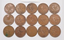Philippines 1930s-1940s WWII Vintage Centavo Lot of 15, P191823 picture