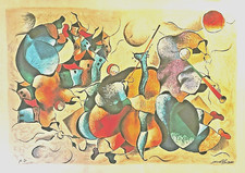David Schluss Original serigraph on paper with COA. title 