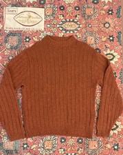 VTG 60s Striped Ribbed Knit Sweater Shetland Wool Eastman Kodak Kodel Wool Sz M picture