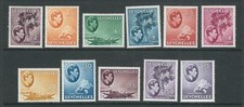SEYCHELLES 1938-41 KGVI 11 values from the long set, generally cheaper VF MH zx picture