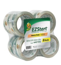 Duck EZ Start Clear Packaging Tape, 1.88 in. x 55 yd., 8 Rolls picture