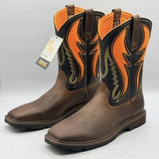 Ariat Groundbreaker VentTEK Men's 12 D Work Boots Brown Orange EH 10040990 picture