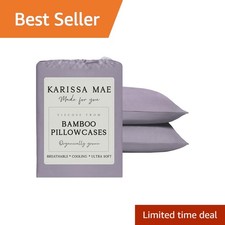 KARISSA MAE Luxury Bamboo Viscose King Size Pillowcase Set | 100% FSC Certifi... picture