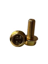 100 pcs M8-1.25x20 Hex Flange Frame Bolt Class 10.9 DIN 6921 Zinc Yellow picture