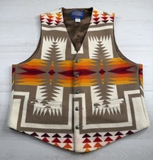 Vtg Pendleton Vest High Grade Western Wear Chief Joseph Navajo Aztec USA Made 44 picture