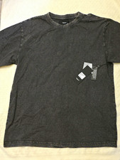 Reserved Supply Men's Black Solid Relaxed Fit Crew Neck Short Sleeve Tee XL picture