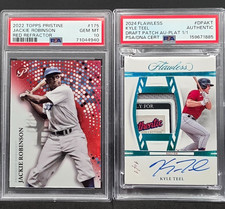 ⚾POP 1 PSA LOT⚾2022 TOPPS PRISTINE JACKIE ROBINSON & 2024 FLAWLESS KYLE TEEL 1/1 picture