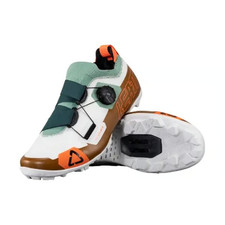 Leatt MTB Endurance ProClip 8.0 Shoes White/Orange/Teal/Rust Size US 10.5 picture