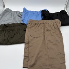 Langyiwee Boys Athletic Knee Length Shorts 5 Pack Drawstring Pockets 12-13Y picture