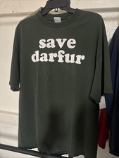 Vintage Save Darfur Peace Political Right T Shirt XL picture