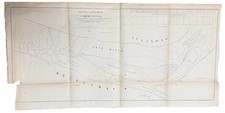 1855 ORIGINAL CUMBERLAND DAM OHIO RIVER SURVEY MAP - ILLINOIS, KENTUCKY picture