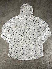 Swannies Shirt Mens XL White Mirabel Long Sleeve Hooded Golf Tee Performance picture