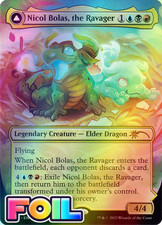 x1 Nicol Bolas, the Ravager // the Arisen SLD MTG 1158 FOIL BORDERLESS 1x picture