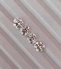 1 CT Natural White Diamond Round Cut 4mm 4 Pcs VVS1 D Grade Certified F90 picture