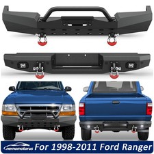 For 1998-2011 Ford Ranger Offroad Steel Front or Rear Bumper w/Winch Plate+Light picture