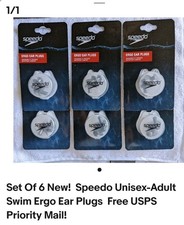 Speedo Ergo Ear Plugs Set of 6 Unisex-Adult Swimming Earplugs picture