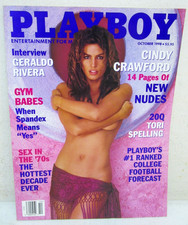 VINTAGE OCTOBER 1998 PLAYBOY CINDY CRAWFORD picture