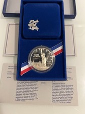 1986 United States Liberty Coin One Dollar Proof (S) Ellis Island Boxed picture