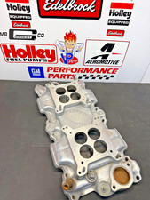 SBC CHEVY 289 327 VINTAGE OFFENHAUSER 2X4 DUAL QUAD INTAKE MANIFOLD 5253 POLISHE picture