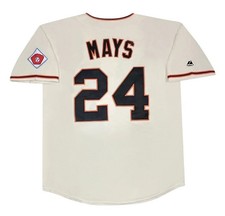 Willie Mays 1951 San Francisco Giants 75th Cooperstown Ivory Jersey Men's (L-XL) picture