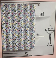 Kate Spade “Gala Floral” Shower Curtain Colorful Cotton Polyester 72