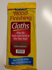 Minwax DARK MAHOGANY Wood Finishing Cloths Easy Stain Finish 8 Cloths In 1 Pack picture