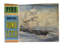 Vintage Pyro C 256-100 British Bomb Ketch Plastic Model picture