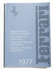 Original 1977 Ferrari Sale and Service Organization dealer directory book 140/77 picture