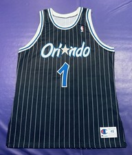Authentic Anfernee Penny Hardaway #1 Champion 1993-1994 Orlando Magic Jersey 48 picture