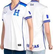 Honduras Unisex Soccer Jersey Patriotic V-Neck Polo Shirt Men Women Blue White picture