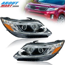 For 2014 2015 Kia Sorento LX Left Right W/ LED DRL Pair Halogen Headlight lamp picture