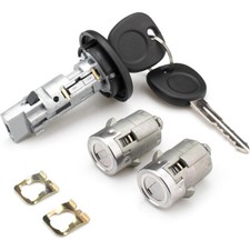 For 2003-2007 Chevrolet Ignition Key Switch Cylinder Kit & 2 Keys and Door Locks picture