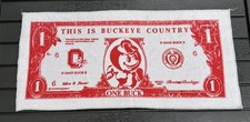 RARE SUPER SCARCE 1992 OHIO STATE BUCKEYES ONE BUCK TOWEL NEW OLD STOCK picture