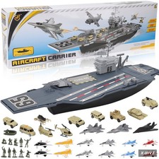 33-Inch Aircraft Carrier Mega Playset - Ultimate Military Battle Set for Boys w picture