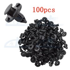 100 pcs 8mm Plastic Rivet Fastener  Bumper Fender Push Clips For Nissan Infiniti picture