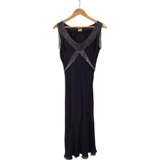 Vintage Collette Dinnigan Black Silk Beaded Dress picture
