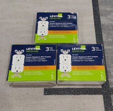 Leviton GFTR1-3W White 15A 125V Thermoplastic Tamper Resistant GFCI LOT OF 3 O** picture