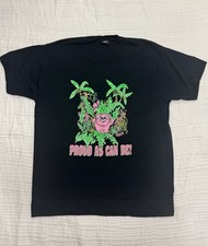 Vintage 1990s Proud As Can Be Graphic T-Shirt Screen Stars Best Black XL picture
