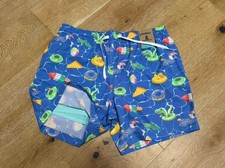 NWT Chubbies The Cannonball Crews Blue 5.5” Swim Trunk w/liner Youth Large picture