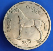 1961 Ireland Eire Irish Half Crown coin, HIGH GRADE, Irish Hunter [32454] picture