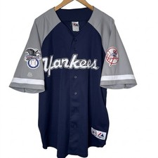 Vintage Majestic NY Yankees Jersey Script Sewn Patches Mens XXL picture