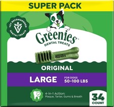 GREENIES Original Large Dog Natural Dental Treats - 54 Oz 34 Count.  picture