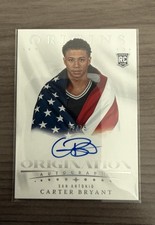 2025-26 Panini Origins Carter Bryant OrigiNation Auto RC #32/75 Spurs Rookie picture